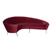 Monroe Curved Sofa - Burgundy