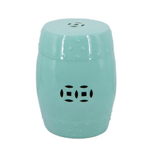 Aqua Ceramic Cut Out Stool 45cmh-0