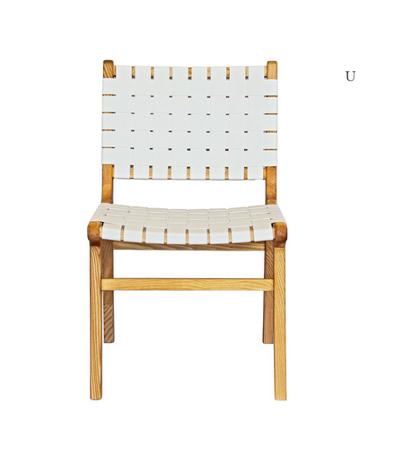 Lefroy White Leather Dining Chair-Find It Style It Home