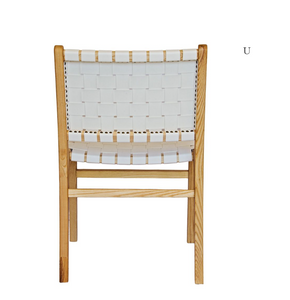 Lefroy White Leather Dining Chair-Find It Style It Home