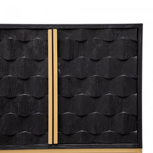 Patterned Black and Gold Sideboard