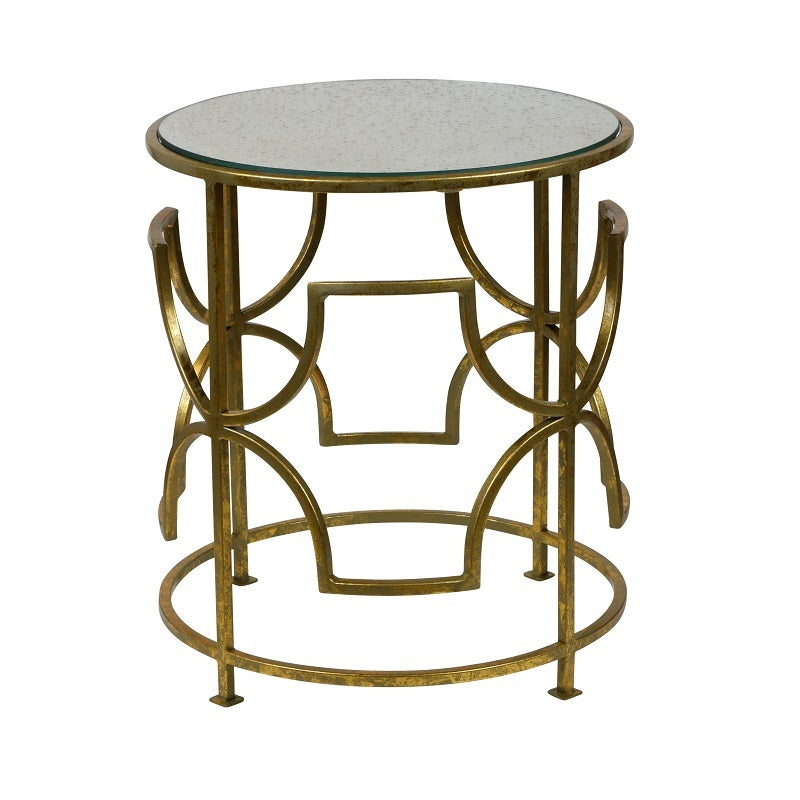 Eva Side Table Gold-Find It Style It Home