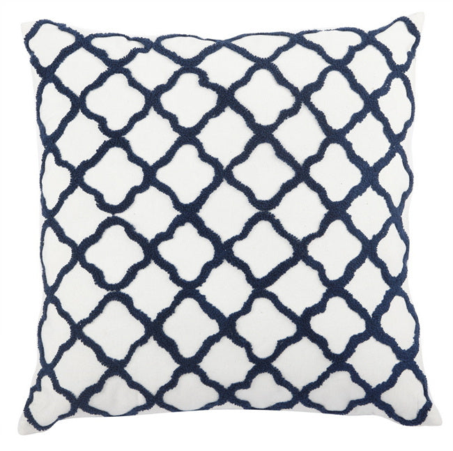 Quatrefoil Feather Cushion-Find It Style It Home