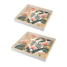 Botanical Square set of 2 trays-Find It Style It Home