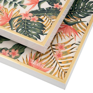Botanical Square set of 2 trays-Find It Style It Home