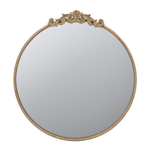 Baroque Gold Round Mirror-Find It Style It Home