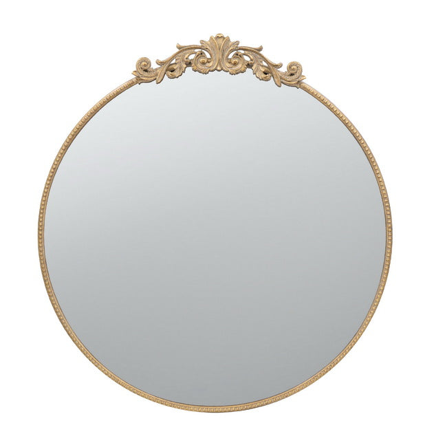 Baroque Gold Round Mirror Large-0