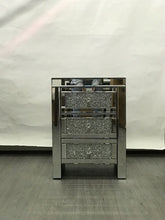 Mirrored Bedside with 3 Sparkling drawers-Find It Style It Home