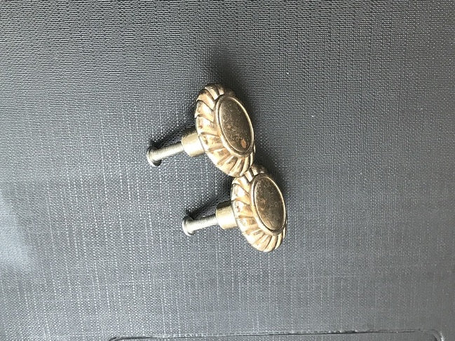 Antiqued Champagne Metal Drawer Knob Set of 2-Find It Style It Home
