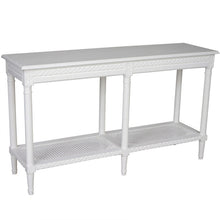 Polo Rattan Long Console - White