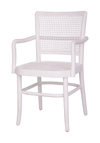 Palm Armed Rattan Dining Chair White-Find It Style It Home