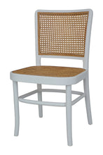 Palm Rattan Dining Chair White &amp; Natural