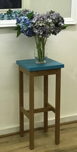 Teal Top Barstool/Tall Side Table 81cms high-Find It Style It Home