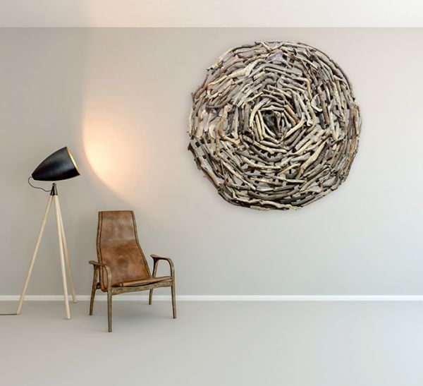 Driftwood Swirl Wall Art - 1.2 m