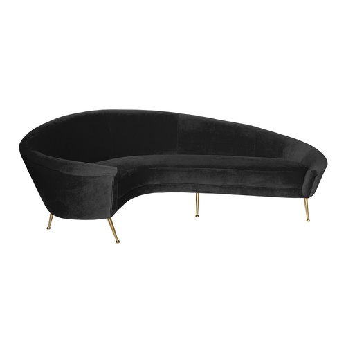 Monroe Curved Sofa - Black