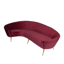 Monroe Curved Sofa - Burgundy