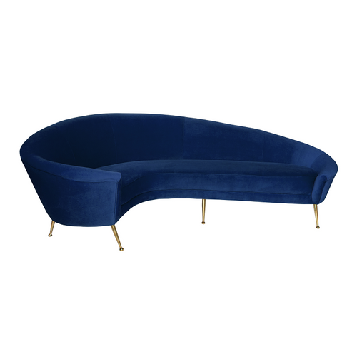 Monroe Curved Sofa - Navy