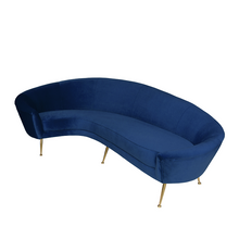 Monroe Curved Sofa - Navy