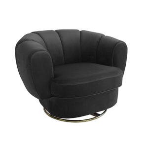 Siena Swivel Chair - Black-Find It Style It Home