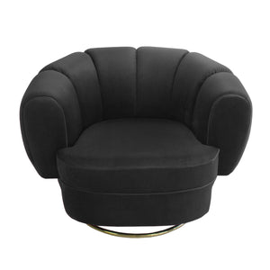 Siena Swivel Chair - Black-Find It Style It Home