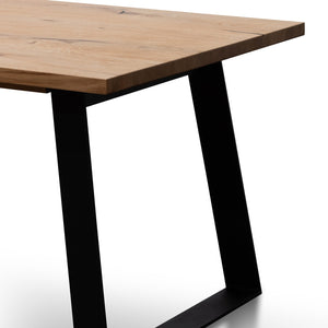 Dining Table 2.2m - Rustic Oak Veneer