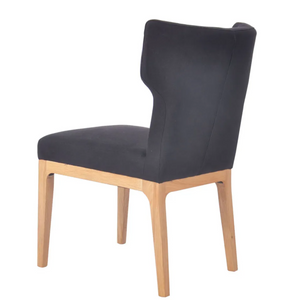 Dover Natural Dining Chair - Black Linen-Find It Style It Home
