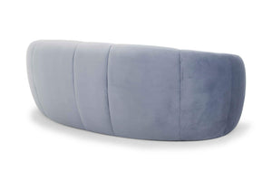 3 Seater Velvet Sofa - Dust Blue