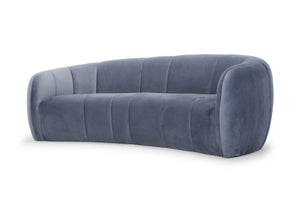 3 Seater Velvet Sofa - Dust Blue