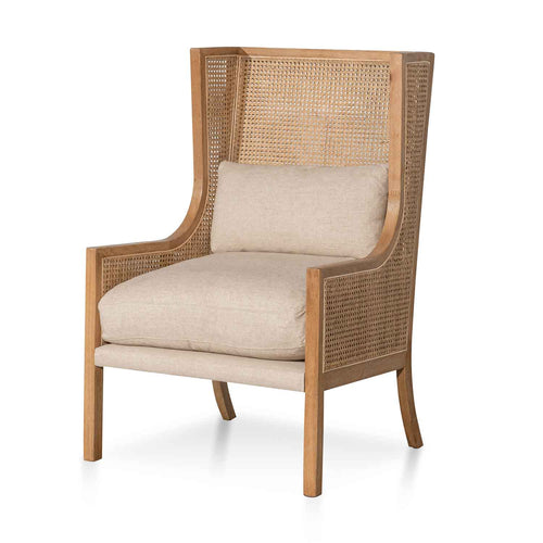 Lia Rattan Armchair - Sandy White-Find It Style It Home