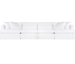 Lincoln Slip Cover Modular Sofa - White Linen Option 4-Find It Style It Home