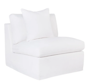 Lincoln Slip Cover Occasional Chair - White Linen-Find It Style It Home