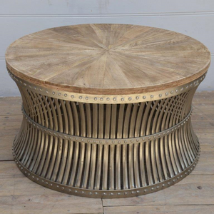 Iron &amp; Wood Coffee Table
