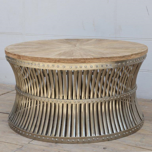Iron &amp; Wood Coffee Table