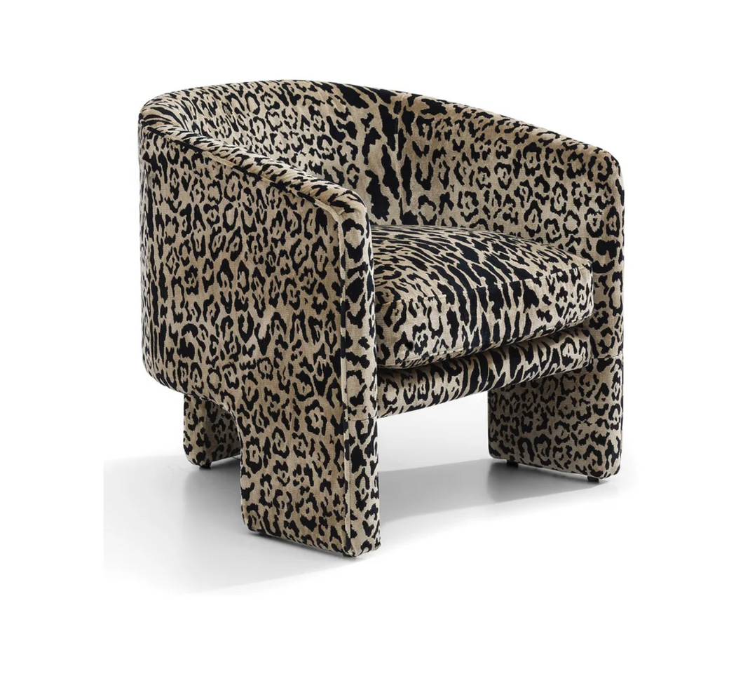 Leopard Curved Armchair