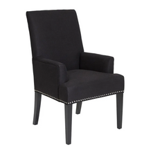 Porto Dining Arm Chair - Black Linen-Find It Style It Home
