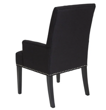 Porto Dining Arm Chair - Black Linen-Find It Style It Home