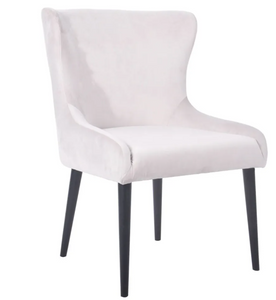 York Black Dining Chair - Silver Velvet-Find It Style It Home