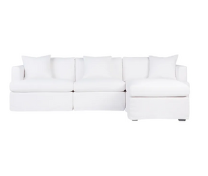 Lincoln Slip Cover Modular Sofa - White Linen Option 6-Find It Style It Home