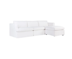 Lincoln Slip Cover Modular Sofa - White Linen Option 6-Find It Style It Home