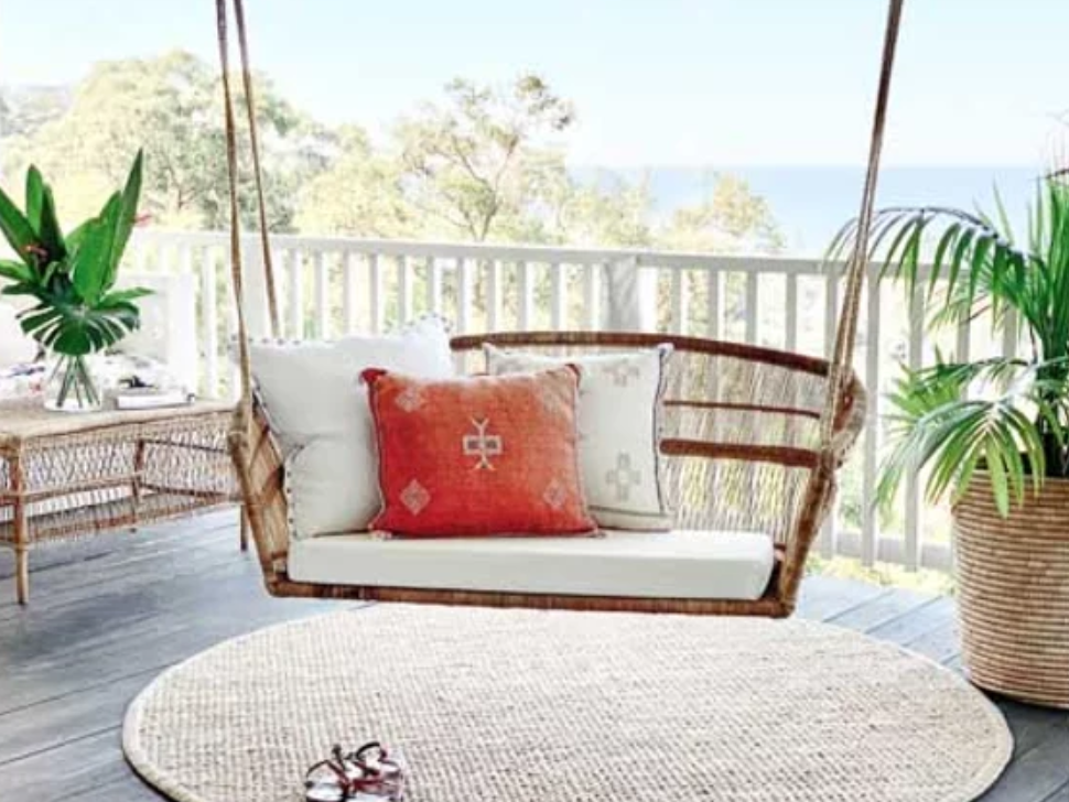 Malawi Hanging Love Seat - White-Find It Style It Home