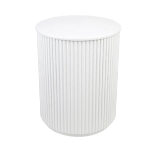 Chandra Round Side Table Table - White-Find It Style It Home