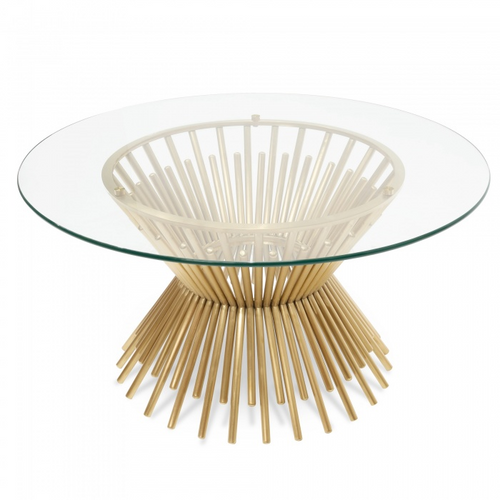 Coffee Table - Brushed Gold Base