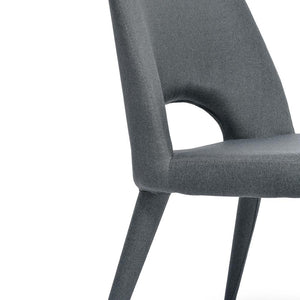 Fabric Dining Chair  - Gunmetal Grey