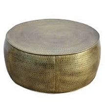 Brass Look Hammered Coffee Table