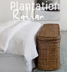 Plantation Rattan Bed End Chest