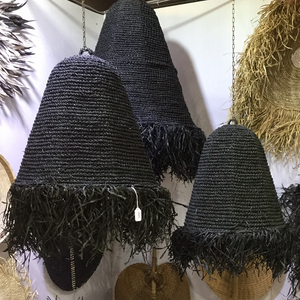 Seagrass Set of 3  Pendants - Black
