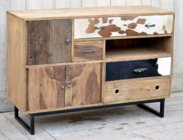 Cow Hide Chest of Drawers