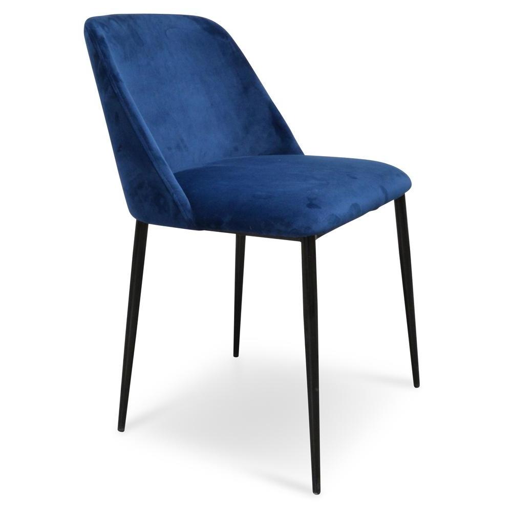Dining Chair  - Blue Velvet